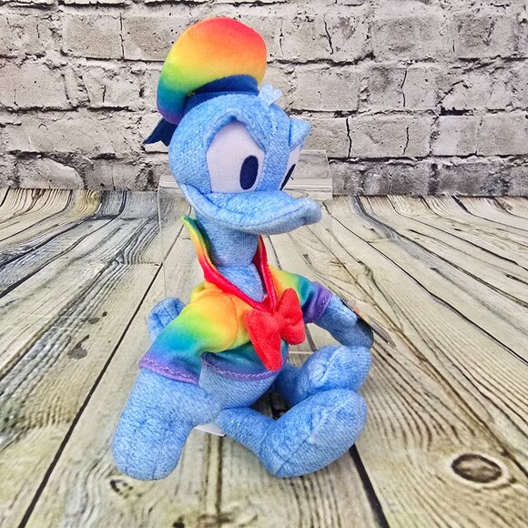 Disney Pride Plush Donald & Daisy Duck 10" Rainbow Collection NEW w/ Tags - Picture 3 of 9